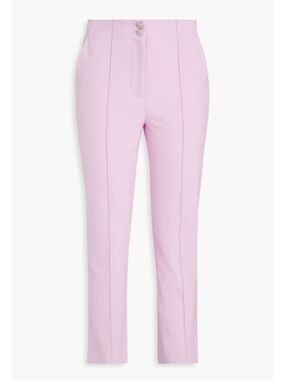 Veronica Beard Tailored High-Waist Straight-Leg Trousers in Pink Size 4